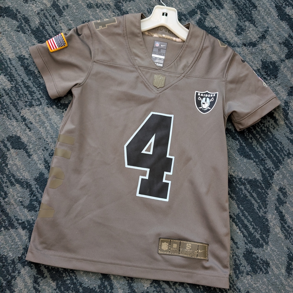 Kids Raiders Gray Jersey Size Small